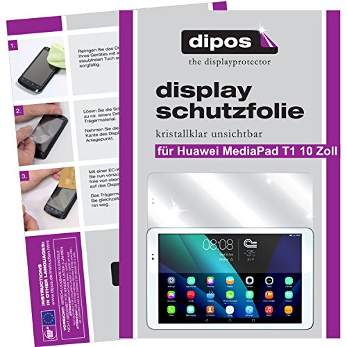 dipos Huawei MediaPad T1 10 Zoll Schutzfolie (2 Stück) – kristallklare Premium Folie Crystalclear - 2