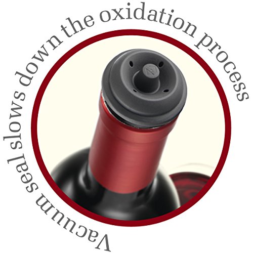 Vacu Vin 0886360 Stopfen für Weinpumpen 6-er Blister, grau - 4