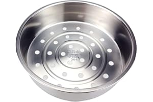 FYBLOSSOM Grille Vapeur En Acier Inoxydable, Panier Vapeur Support à Vapeur En Acier Inoxydable, Cuiseur Vapeur Inox Avec Rainure Circulaire Épaissir Pour Légumes Cuiseur, Casserole, Poêle à Vapeur (21.1cm)