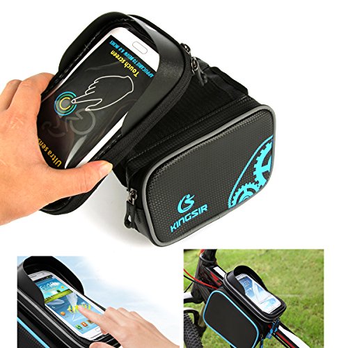 Duomishu Rahmentaschen Fahrrad Tasche mit Handy-Platz für Smartphone unten 5.5 Inch - 7