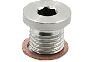 Alpha Rider Crankcase Engine Oil Drain Plug and Washer for Polaris RZR 570 800 900 1000, Sportsman 570 600 700 800 850 1000, Ranger 570 700 800 900 ETX, Scrambler 850 1000, ACE 325 570 (Magnetic)