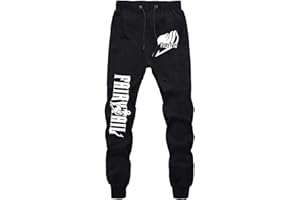 WANHONGYUE Anime Fairy Tail Pantalons de Sport Jogging Adulte Cosplay Bas de Survêtement Sweatpants Trousers avec Poches