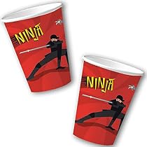 8 NINJA-Motiv-Teller Aus Pappe – Für Kindergeburtstag & Mottopartys