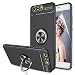 Produktbild Handyhülle Huawei P10 Plus Hülle mit HD- Schutzfolie [**Nicht für Huawei P10 Lite/P10** ],LeYi Neu Original Handy Hülle P10 Plus Case mit Metall 360 Rotation Verstellbarer Ring Grip Stand Halter Ständer Personalized Design Kompatibel mit Magnetischer Autohalterung,Ultradünnen Ultra Slim Fit Stoßdämpfung Anti-Scratch Silikon Stoßfänger Bumper Anti-Fingerprint Soft Flexible TPU Smartphone Schutzhülle für Huawei P10 Plus Cover Handyhüllen Handycover 2017 Case JSZH-TPU Black