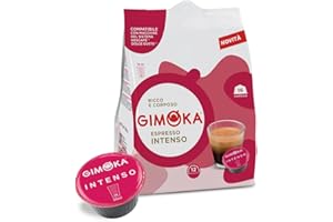 Gimoka Mélange Espresso Intenso intensité 12/13-64 Capsules - Compatibles avec les machines à café de la marque Nescafé* Dolce Gusto* - Produit en Italie (lot de 4 x 16)
