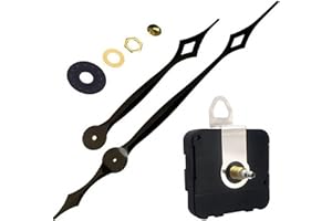 Zilimontt Ensemble de remplacement de mécanisme d'horloge à monter soi-même avec mécanisme à couple élevé et longues aiguilles pour grandes horloges murales 256 mm pour aiguille des heures 430 mm pour