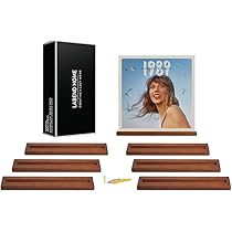 NIUBEST Wandhouder voor vinylplaten, set van 2 - vinylplatenplanken, houder voor de presentatie van grammofoonplaten, cd's, boeken en kunstwerken, vintage opslag voor thuis (zwart