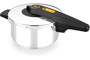 Bra Excellent - Szybkowar 4 l, Otwarcie Nożycowe, Stal Nierdzewna, Odpowiedni do Kuchenek i Płyt Indukcyjnych