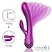 Price comparison product image AlonaMagic Flexible Body Massager with 7 Programs & Heating Function, USB Rechargeable Silicone Massager with Dual Motor, Silent & Waterproof (Purple)