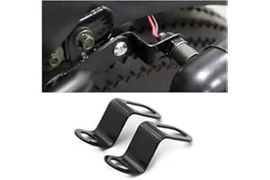 JNNJ 2Pcs Supporto per Indicatore di Direzione Posteriore Moto, Staffe Ammortizzatori per Luci di Segnalazione Moto, Supporti per Luci di Svolta Moto Accessorio di Modifica Universale(Nero/6.2cm)