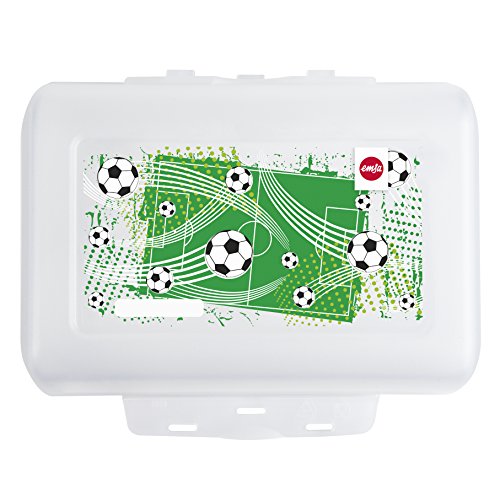 Emsa Brotdose mit Trennwand, 2-Halbschalen, 16x11x7, Soccer, Variabolo, 516991 - 3