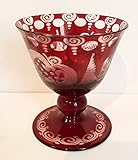 Egermann Egermann Glas Liköglas, Sherry Glas Böhmisches Glas rubin rot Antik Glas Sammler Glas gebraucht Zustand wie neu Höhe ca. 7,8 cm