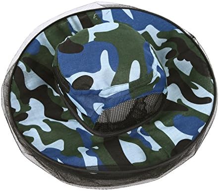 BoodTag Camouflage Anti Mosquito Insect Mesh Hat Beekeeper Protection Mask Protective Outdoor Bonnet Face Neck Protector for Travel Camping Fishing Hiking