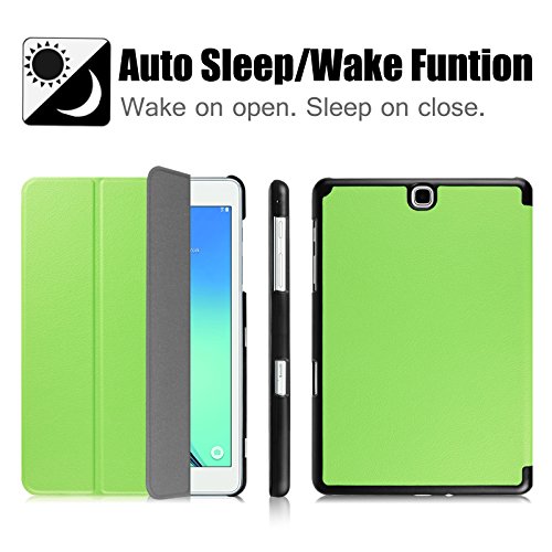 Fintie Samsung Galaxy Tab A 9.7 Hülle Case – Ultra Schlank Superleicht Ständer Smart Shell Cover Schutzhülle Etui Tasche mit Auto Schlaf / Wach Funktion für Samsung Galaxy Tab A 9.7 T550N / T555N 24,6 cm (9,7 Zoll) Tablet-PC, Grün - 3