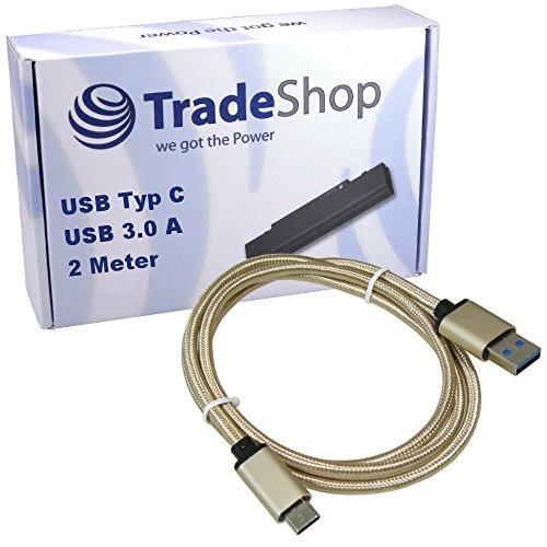 Universal USB 3.1 Typ C Type C auf USB 3.0 Stecker A Ladekabel Datenkabel mit Schutz-Ummantelung bis zu 3 Meter Länge für Sony Xperia X Compact XA1 XZ XZ Premium XZs