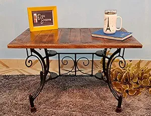 Onlineshoppee coffee table (black and brown)