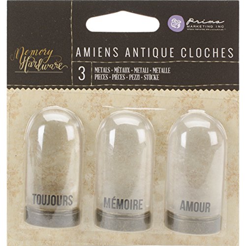 Prima Marketing Memory Hardware Embellishments-Amiens Cloches, Metal and Resin 3-inch