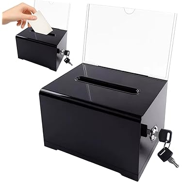 Zyluniy Boîte De Dons En Acrylique, Acrylic Donation Box Avec