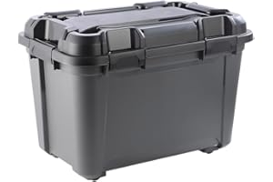 Kreher® Lagerbox Aufbewahrungsbox Bunker Tough mit Deckel und Silikondichtung (IP67/IPX7). Aus robustem Kunststoff in verschiedenen Größen. Ideal für feuchte Räume, Keller, Garage, Camping uvm. (55L)
