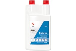 V Vebi INSETTICIDA DRAKER 10.2 - Insetticida Concentrato Contro Insetti Striscianti e Volanti, Azione Tecnologica Microincapsulazione, 100% Made in Italy - 1 litro