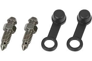 F FIERCE CYCLE 2Uds M6x1mm Banjo Perno Tornillo Purga con Tapa para Motocicleta