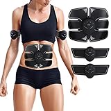 Abs Trainer Ab Belt, EMS Abdominal Muscle Stimulator Muscle Toning Belts Home Workout Fitness Device for Men & Women