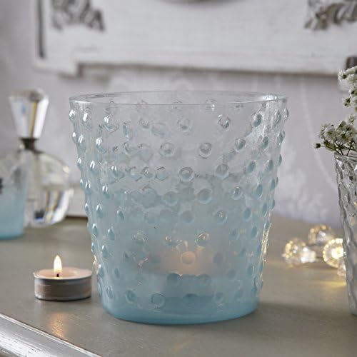 Live Laugh Love Opulent Collection - Giant Candle Holder DOT - Pink,blue or white (Blue)