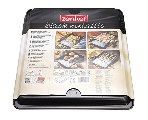 Zenker 6539 Herdbackblech ausziehbar, perforiert 370-520 x 330 x 30 mm, black metallic - 5