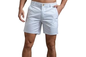 HOTIAN Short chino pour homme - Short d'été - Respirant - 15,6 cm - Couture intérieure plate et extensible