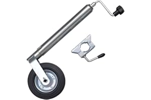vidaXL Rueda Jockey de Remolque 48 mm con Abrazadera Accesorio Coche Caravana