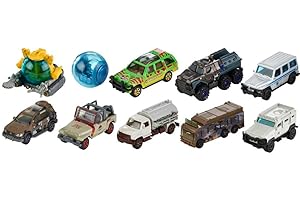 MATTEL Matchbox Jurassic World petite voiture ou camion miniature échelle 1/64, jouet pour enfant, modèle aléatoire, FMW90