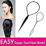 CellDeal Topsy Tool Hair Braid for Ponytail Tail Styling Maker Black
