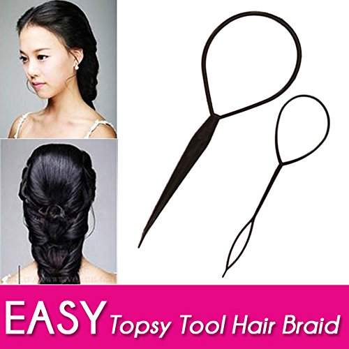 CellDeal Topsy Tool Hair Braid for Ponytail Tail Styling Maker Black by CellDeal