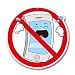 Produktbild PICO signs Warnschild Freiform HANDYFREIE Zone Durchmesser 20 cm im Comicstil (Freiform) | Hinweisschild aus Alu Hier kein Handy/Smartphone | für Innen- und Außenbereich Mobilfunk verboten