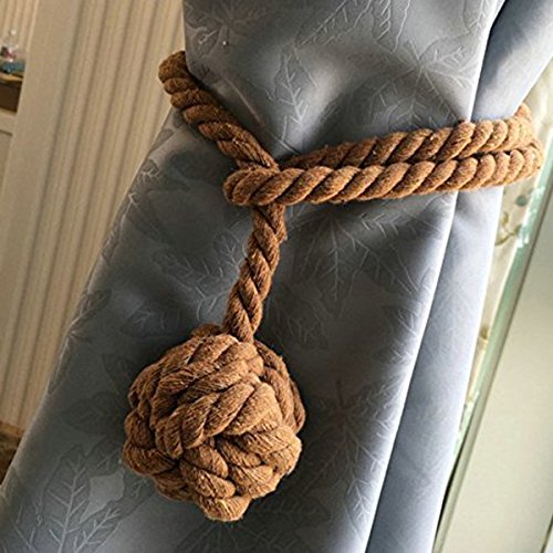 PIXNOR Raffhalter für Gardinen Deko Baumwoll Kordel - 3