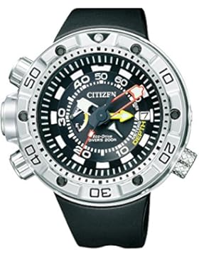Citizen Herren-Armbanduhr XL Promaster Marine - Eco-Drive Aqualand Analog Quarz Kautschuk BN2021-03E