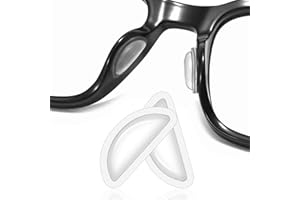 Sztqqing 10 paia di naselli vuoti per occhiali, in silicone,autoadesivi, antiscivolo,con airbag,autoadesivi,cuscinetti autoadesivi per occhiali, occhiali da sole (nero, trasparente)