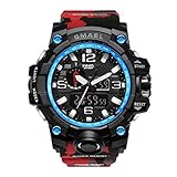 Outdoor-Militäruhr Tarnung Sport Wasserdichte Herrenuhr Multifunktions-LED Elektronische Uhr