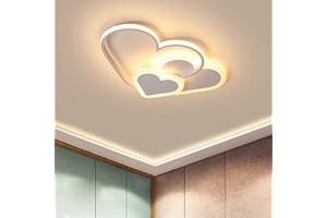 LANEKD Plafoniera LED Dimmerabile Moderne Forma Cuore Progettista Lampadario Telecomando Acrilico Camera letto Luci Decorative Per Soggiorno Corridoio Stanza Della Gioventù Camera Dei Bambini Luce (Bianca)