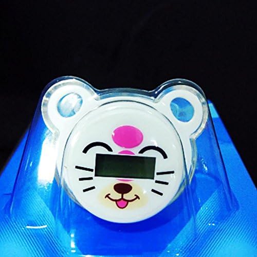 NAIZUI Infant Pacifier Thermometer Waterproof LCD Display Digital with Fever for Babies and Children Soft Silicon Nipple Soother Healthy Safe , white
