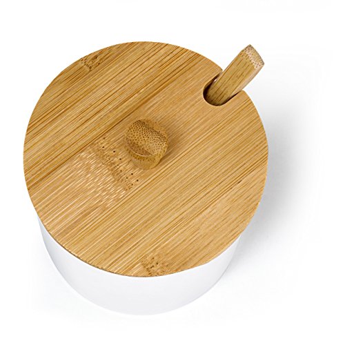 Relaxdays Gewürzgläser JIAO HBT: 12 x 31 x 12 cm Bambus Gewürzhalter für 3 Gewürzbehälter aus Glas mit passenden Löffeln als Alternative zu Gewürzständer und Gewürzregal für Küche und Esstisch, natur - 7