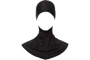 MSZSA Headwear Full Cover Underscarf Ninja Inner Neck Chest Plain Hat Cap Bonnet