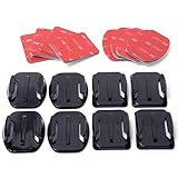 XCSOURCE® Helmet Accessories Kit Set 4x Flat 4x Curved Surface Mounts + 3M Adhesive For Gopro Hero 1 2 3 3+ 4 OS86