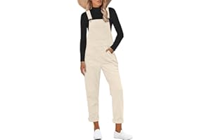 luvamia Cord-Overall für Damen, verstellbare Träger, modischer Latz-Overall mit Tasche, konisches Bein, trendiger 90er Jahre