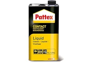 Pattex Colle contact type néoprène- Formule Liquide tous matériaux- bidon 4,5 kg