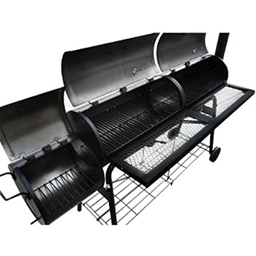 vidaXL Doppel Grillbox Smoker BBQ Grillwagen Holzkohlegrill Grillkamin Barbecue 40254 - 3