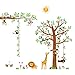 Produktbild Decowall DA-1401P1402 8 Affen Groß Baum Zweig Höhentabelle Waldtiere Tiere Wandtattoo Wandsticker Wandaufkleber Wanddeko für Wohnzimmer Schlafzimmer Kinderzimmer