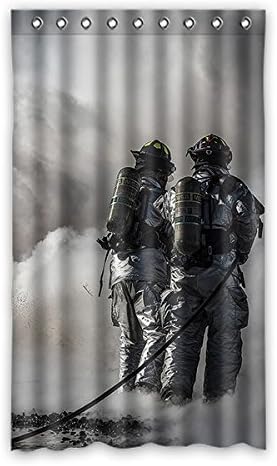 Traditionally FIRE FIGHTERS 100% Polyester Fabric Window Curtain (1-Pack), polyurethane, F, 50x84(inches)