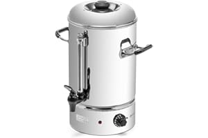 Forgast Chaudière à eau | Acier inoxydable | Capacité 10 litres | Distributeur d'eau | Chauffe-eau | Bouilloire | Indicateur de niveau d'eau | Protection contre la surchauffe | Facile à nettoyer