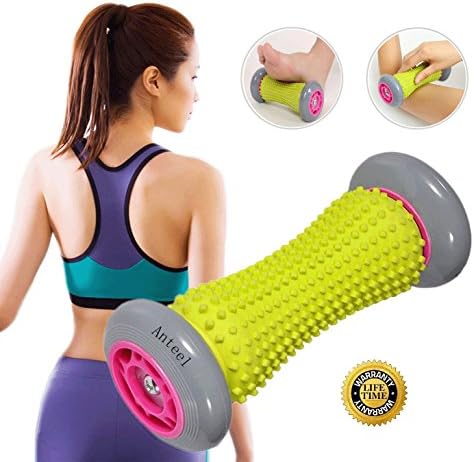 Anteel® Foot Massager Roller, Muscle Roller Stick, Wrists and Forearms Exercise Roller for Plantar Fasciitis, Foot Pain Relief Massager Relieve Heel Foot Arch Pain and Relax Shoulder Foot Back Leg Hand